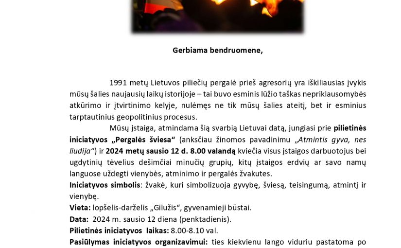 Prisijunkite prie pilietinės iniciatyvos „Pergalės šviesa“